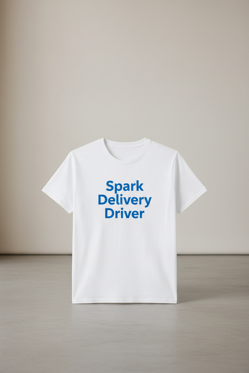 Spark Delivery Driver White Shirt